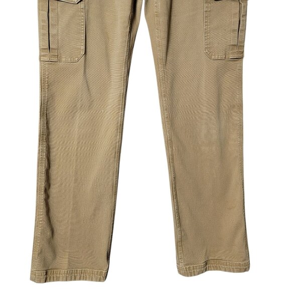 Duluth Womens Tan Curvesetter Waistband Pants 8x33 Carpenter Work Cargo Outdoor - Picture 3 of 12